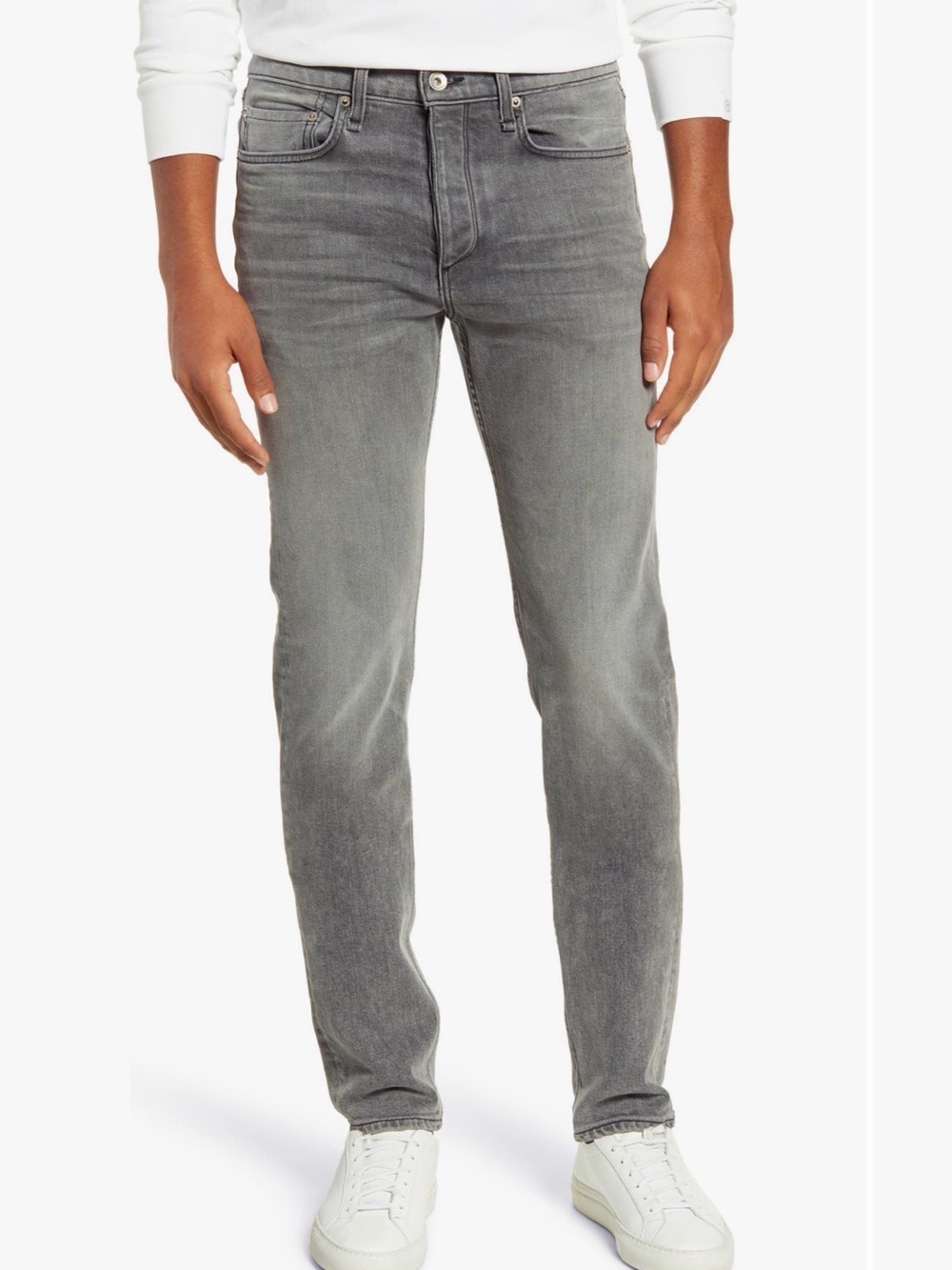 Men's Slim Straight Gray Jeans - Classic Everyday Style Rag and Bone